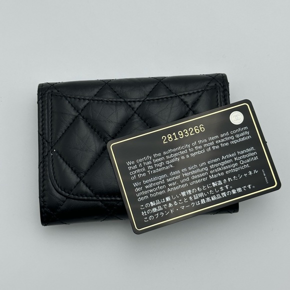 CHANEL Quilted Leather Flap Card Holder & Authenticity card - Picture 4 of 4